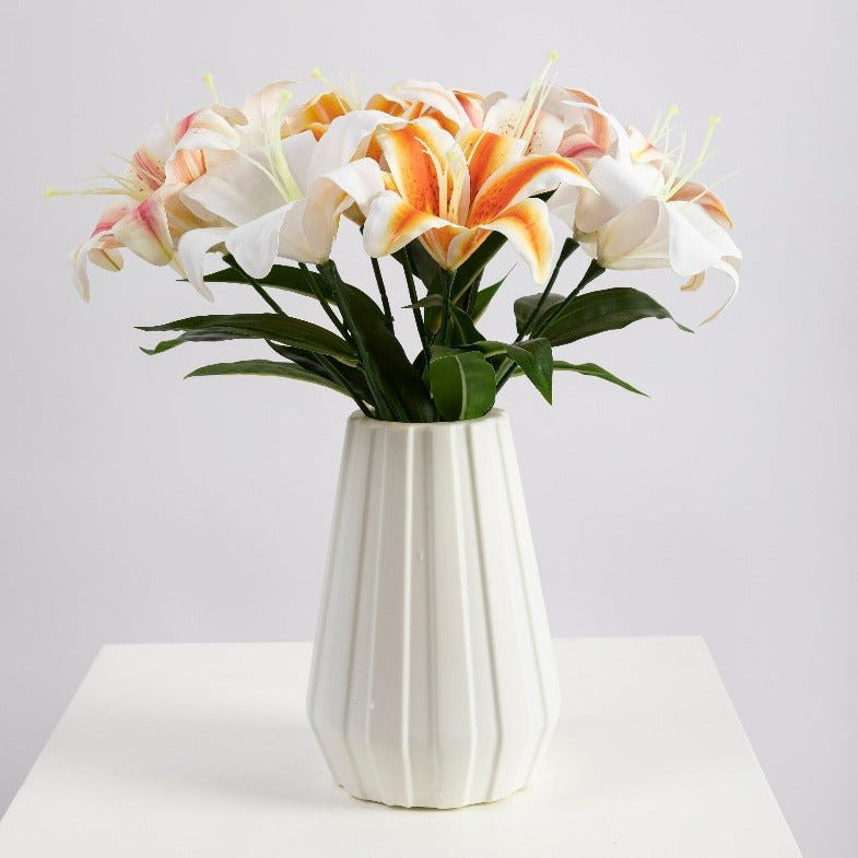 Forever Flowerz Luscious Lilies with Stems and Leaves