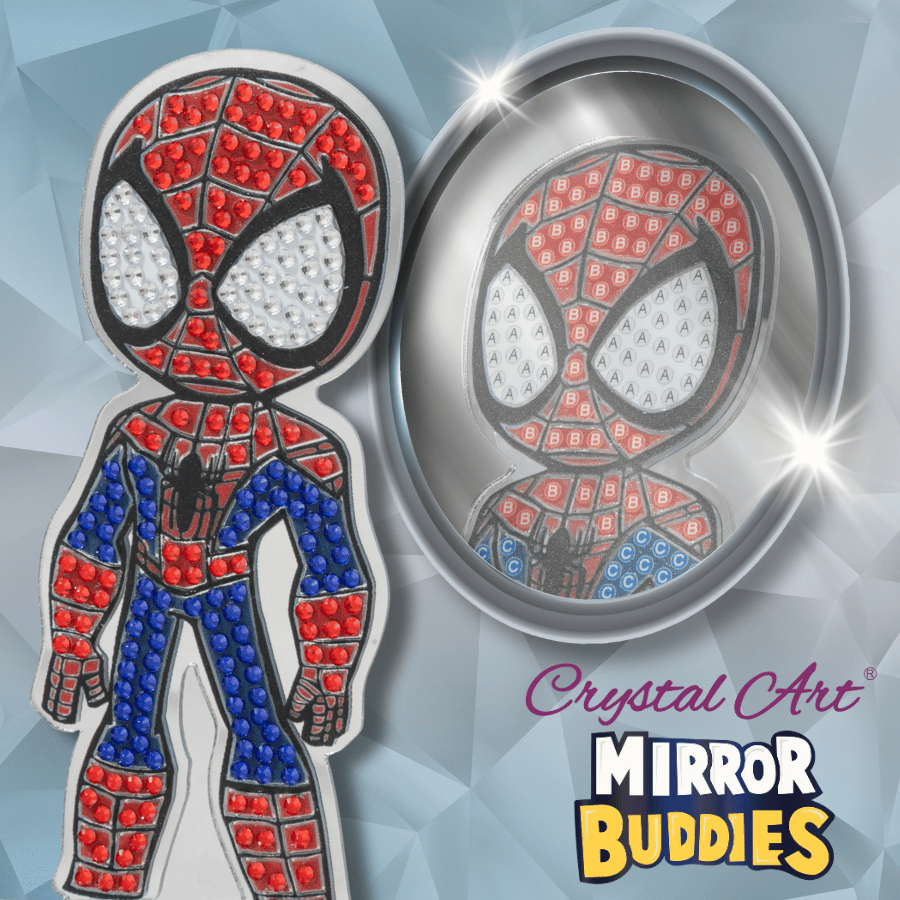 Spiderman Crystal Art Mirror Buddies Kit MARVEL