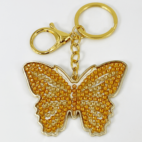 Bonnie Butterfly Crystal Art Metal Keyring Kit