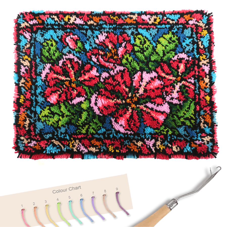 "Stained Glass Window" Latch Hook Rug Kit 48*64cm