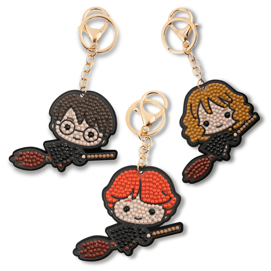 "Flying Friends" Harry Potter Crystal Art Keyring Kit