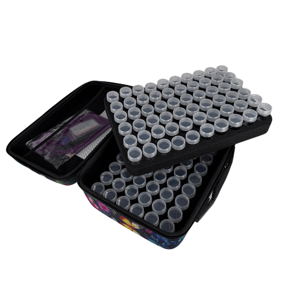 Butterflies Crystal Art Storage Case - 120 Bottles