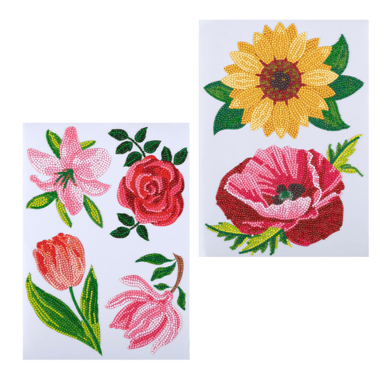 Load image into Gallery viewer, &amp;quot;Flowers&amp;quot; Crystal Art Home Décor Decals
