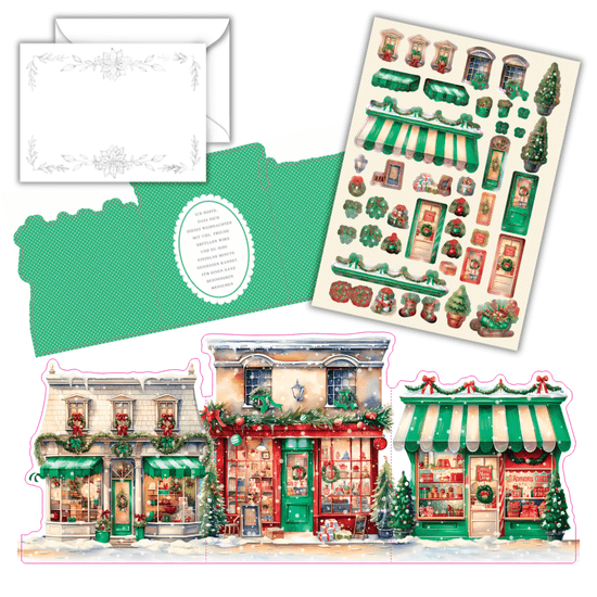 Cute Christmas Village Card Making Kit x 24 Cards