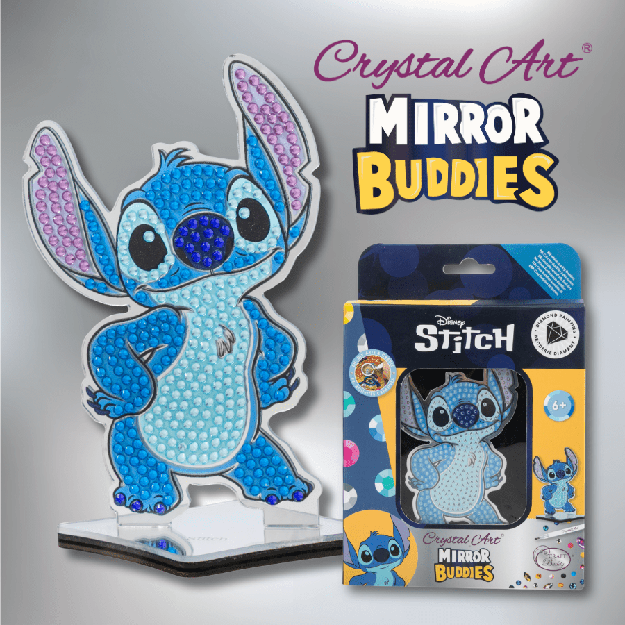 Stitch Crystal Art Mirror Buddies Kit Disney