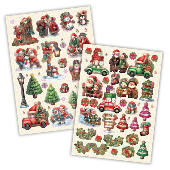 Cute Christmas Village Card Making Kit x 24 Cards