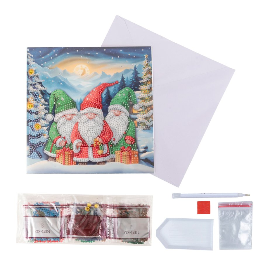 Arctic friends Crystal Art Card kit 18x18cm 7