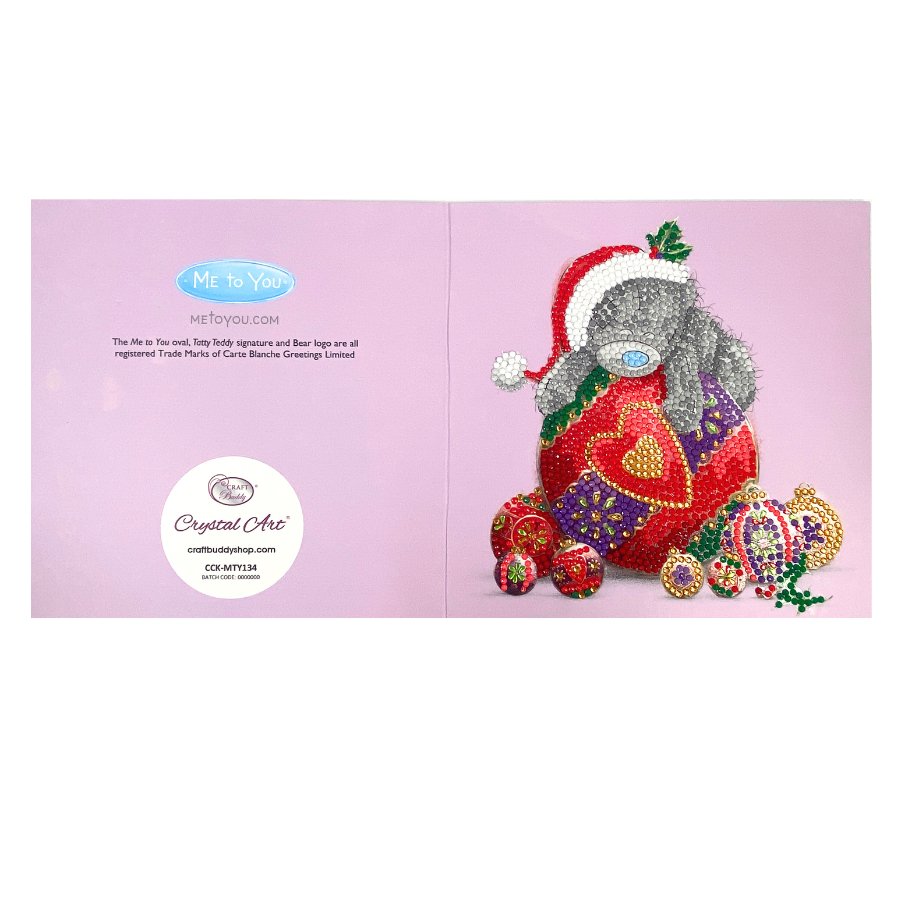 Bauble Bliss Tatty Teddy Crystal Art Card 1