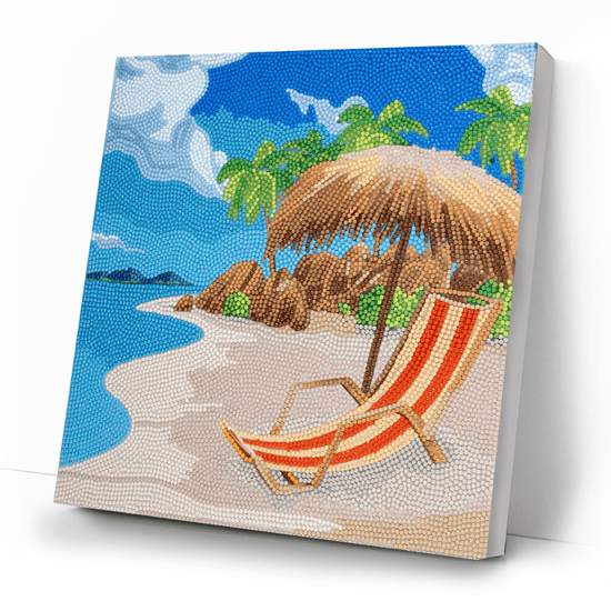 “Beach Life” Crystal Art Canvas Kit 30x30cm