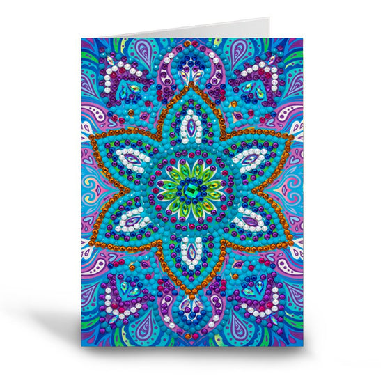 Blue Mandala 10x15 Crystal Art Card 5