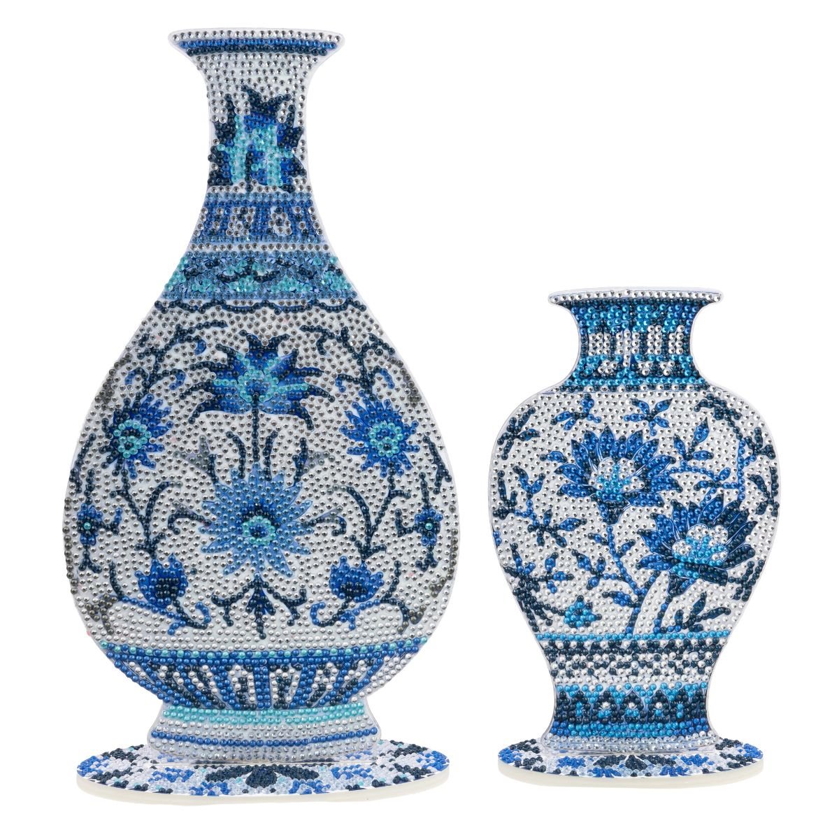 Blue vases diamond art decoration