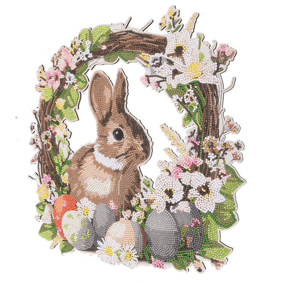 Boho Bunny Crystal Art Wreath Kit