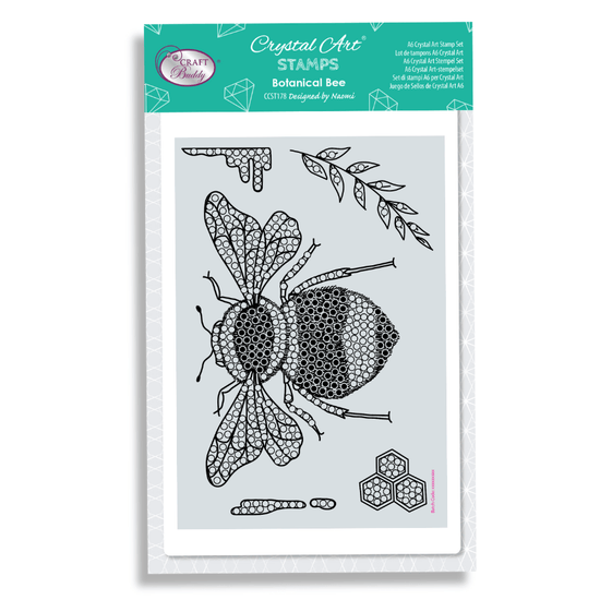 Botanical Bee Crystal Art A6 Stamp Set 9