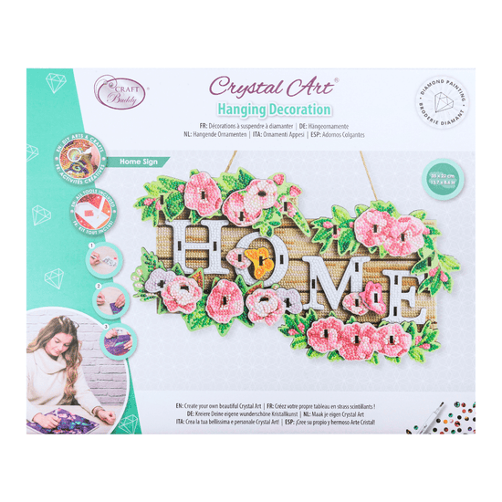 Load image into Gallery viewer, CA-HD041KT Crystal Art Hanging Home-Sign pack front
