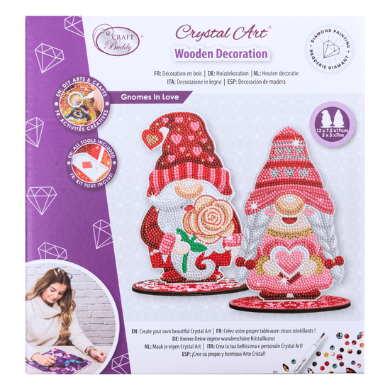 CA-MDF-065 Crystal Art Wooden Decoration Gnomes in Love pack1