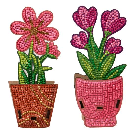 Load image into Gallery viewer, CA-WD010 Crystal Art Flower Vases Wooden Decoration Kit Set 6
