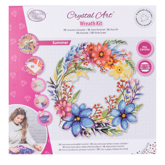 Load image into Gallery viewer, CA-WR27 Summer Crystal Art Wreath Kit 2
