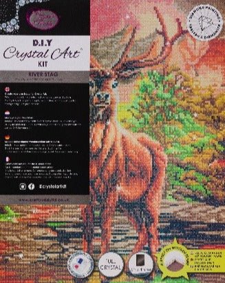 River stag crystal art canvas kit details