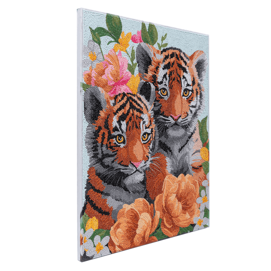 Load image into Gallery viewer, CAK-A231L Tigers Crystal Art Canvas Kit 40x50cm 6
