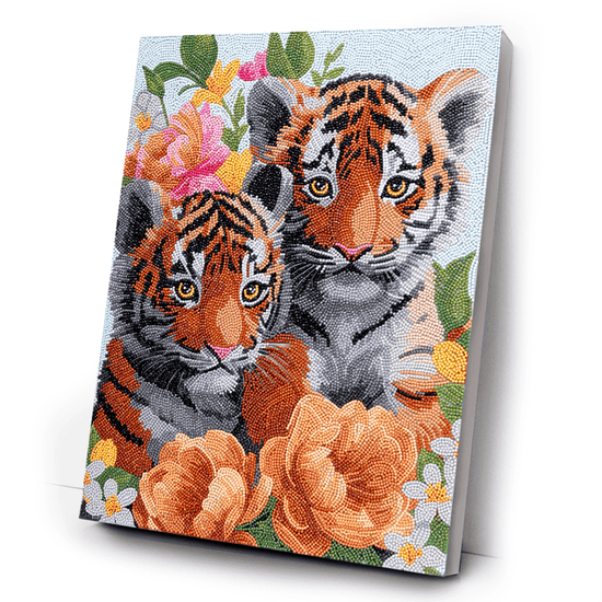 Load image into Gallery viewer, CAK-A231L Tigers Crystal Art Canvas Kit 40x50cm 9
