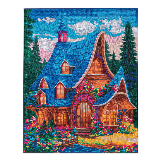 CAK-A235L Forest House Crystal Art Canvas 40x50 complete