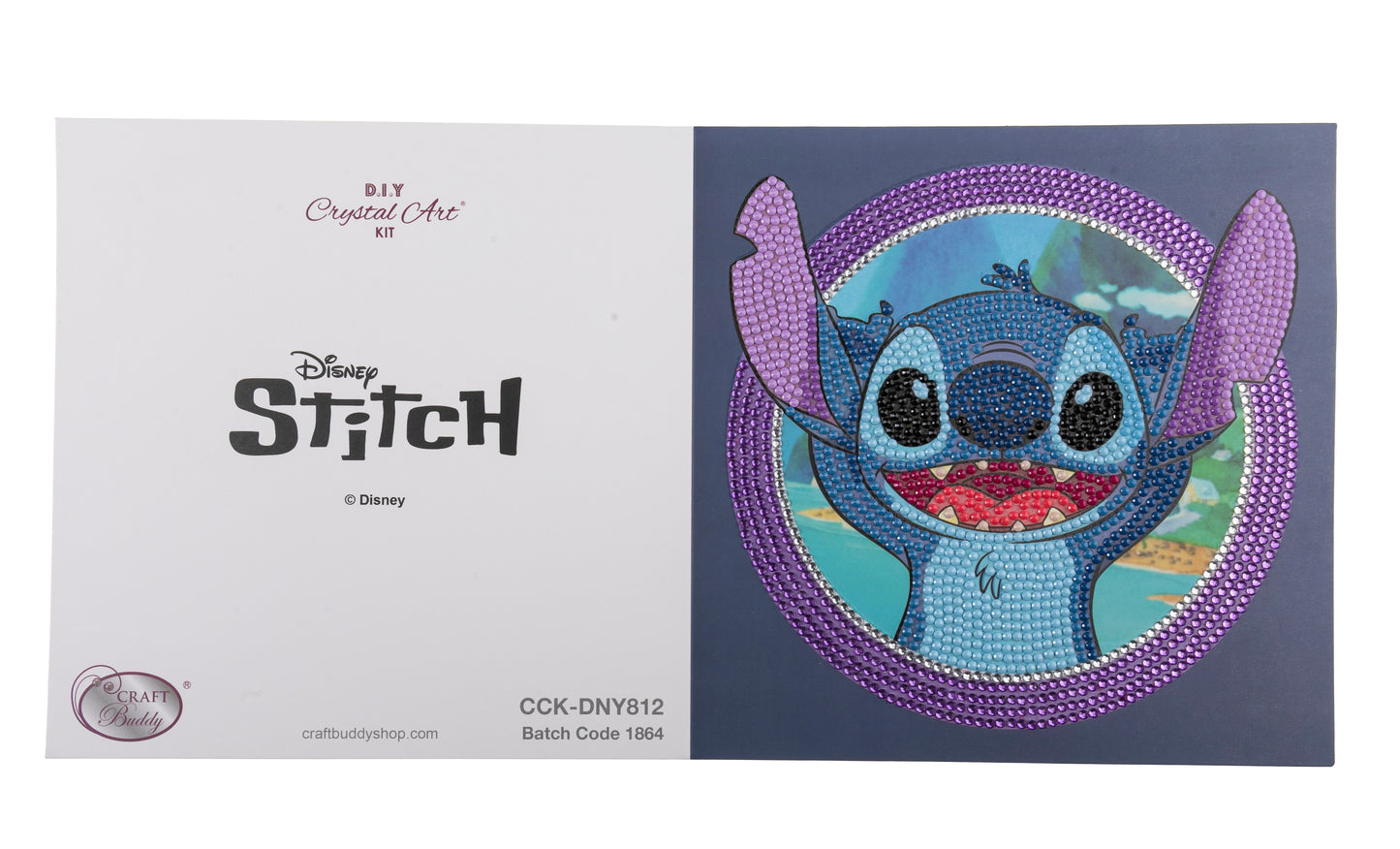 "Stitch" Disney Crystal Art Card