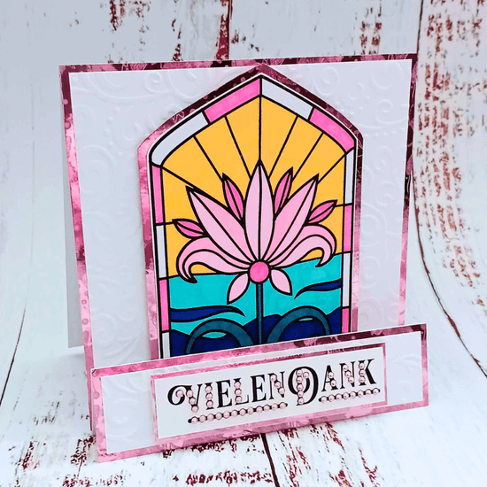 Load image into Gallery viewer, CCST148 A6 Stamp Set Stained Glass Window Floral Radiance 
