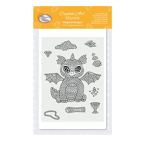 CCST164 Magical Dragon Crystal Art A6 Stamp Set 7