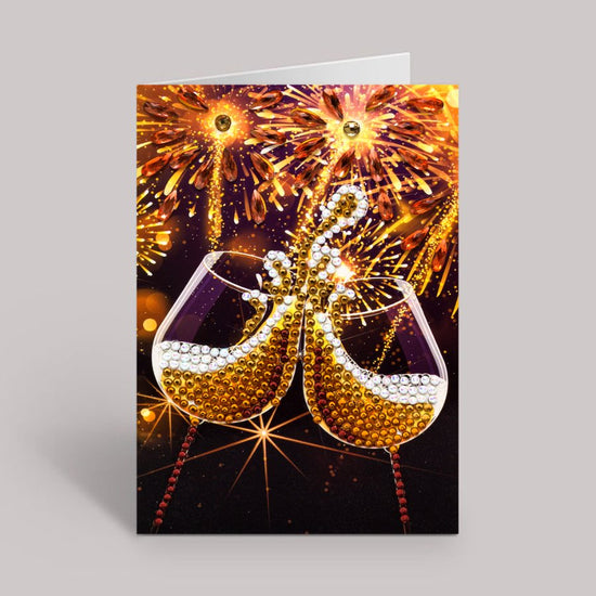 "Champagne Celebration" Crystal Art Card 10x15cm