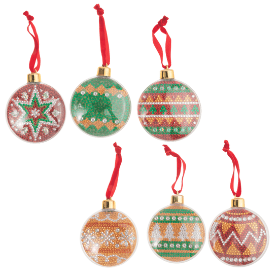 Christmas Baubles Crystal Art Hanging Decorations 3