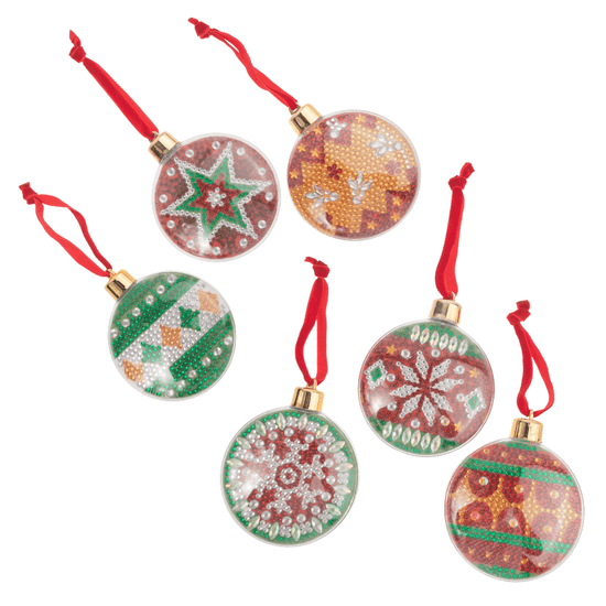 Christmas Baubles Crystal Art Hanging Decorations 4