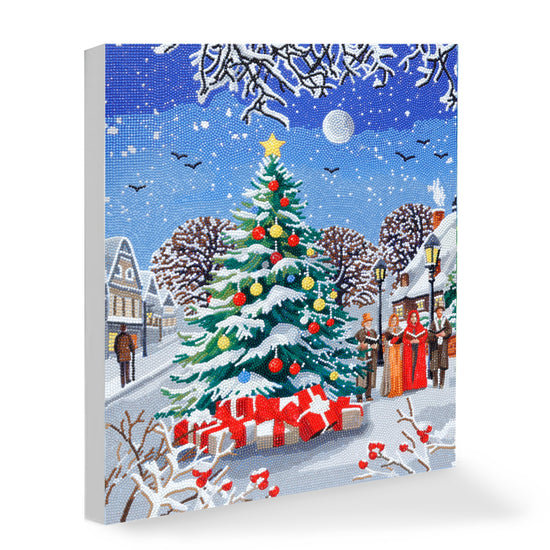 Christmas Crystal Art Canvas Triptych Set 4