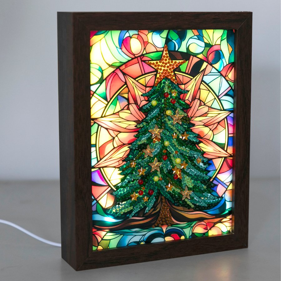 Christmas Crystal Art Small LED Frame Set 8