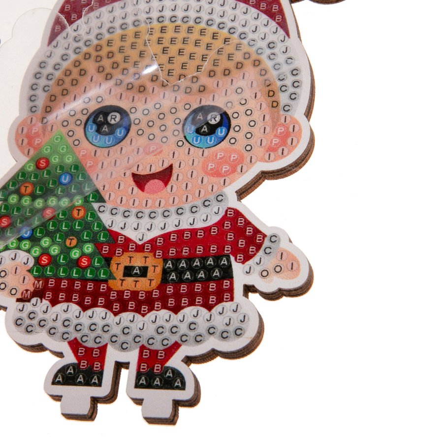 Christmas Elves Crystal Art Decorations Set closeup 2