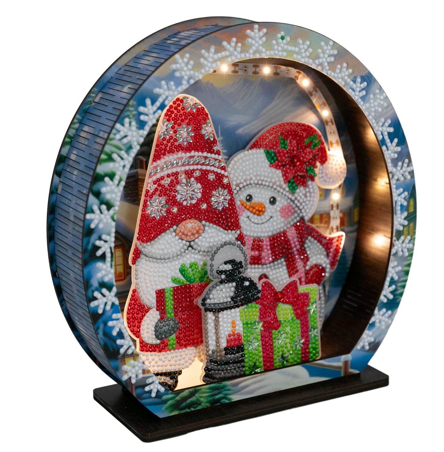 "Christmas Scene" Crystal Art LED 3D Scene Kit