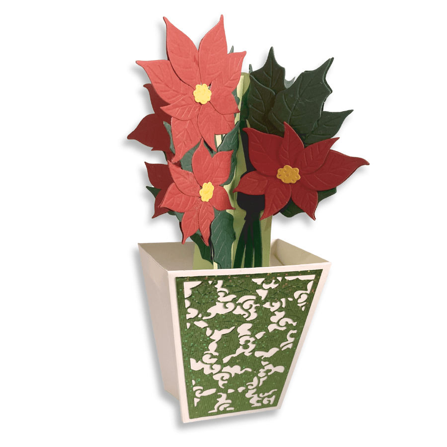 Craft Buddy Poinsettia Beautiful Bouquet 3D Gift Card Die Set2