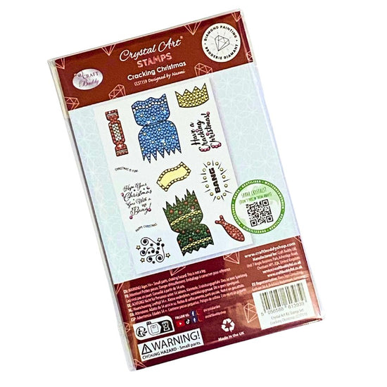 Crystal Art A6 Stamp Set Cracking Christmas pack back