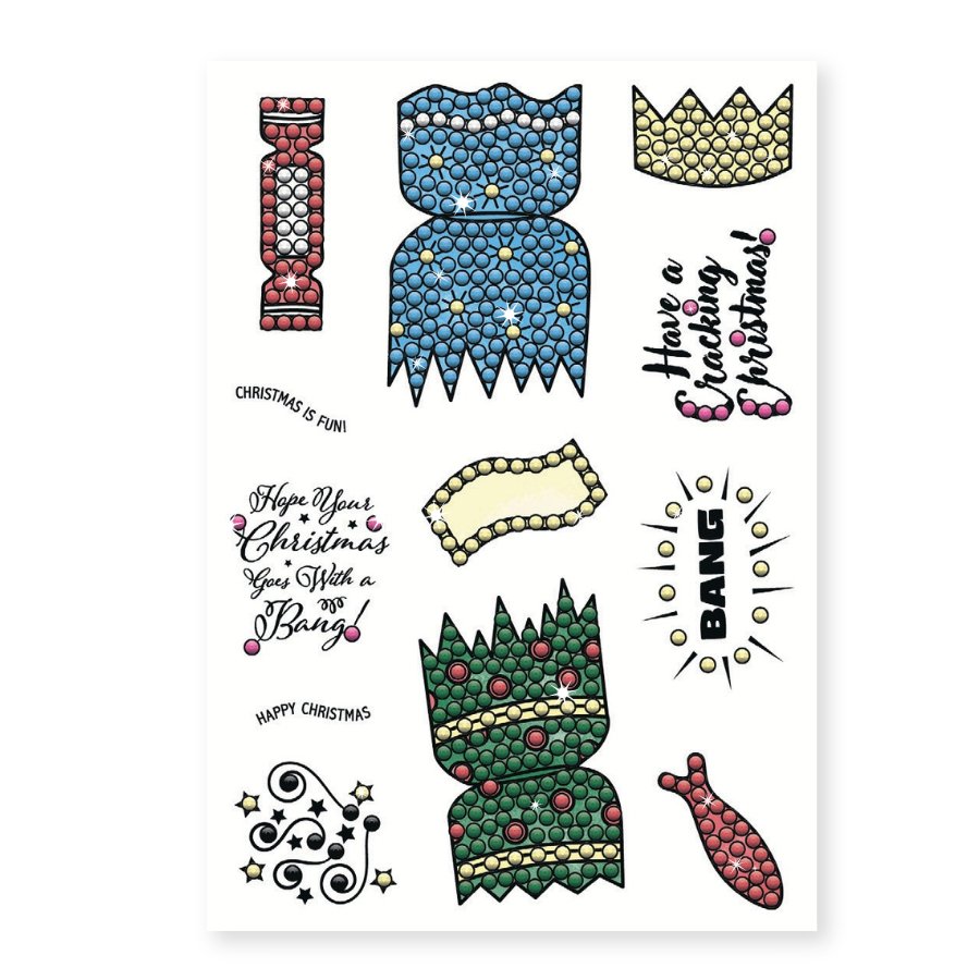 Crystal Art A6 Stamp Set Cracking Christmas pack contents