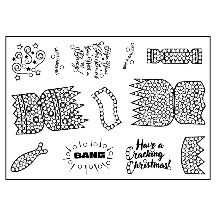 Crystal Art A6 Stamp Set Cracking Christmas pack stamps