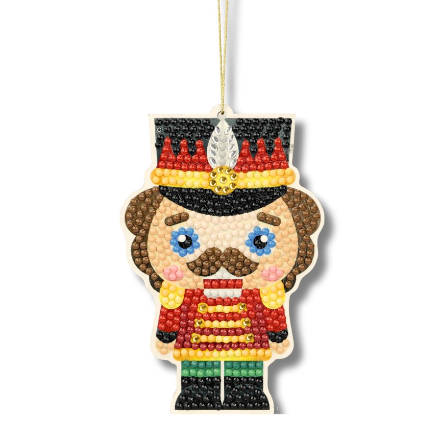 Crystal Art Wooden Hanging Decorations Christmas Figures nutcracker