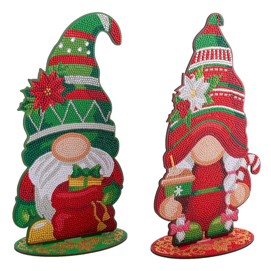 Crystal Art XXL Buddies Christmas Gnomes set angled