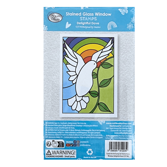 Load image into Gallery viewer, Delightful Dove Stained Glass Window A6 Stamp Set 3
