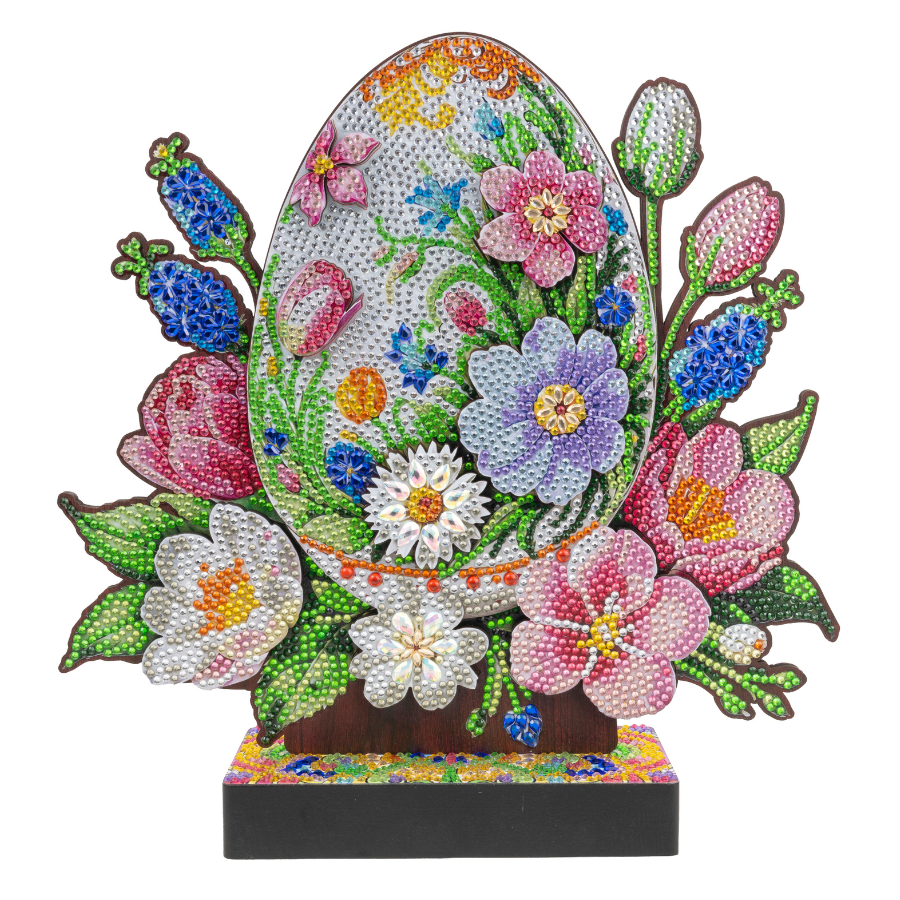 Easter Blooms Crystal Art Wooden Decoration Kit