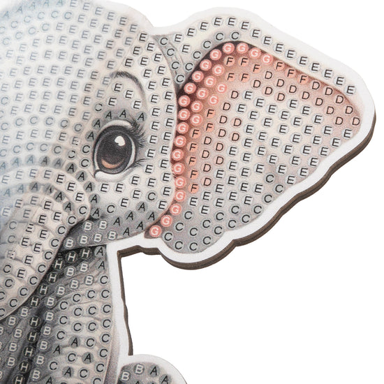 Load image into Gallery viewer, Elephant Crystal Art Wildlife Buddies ear
