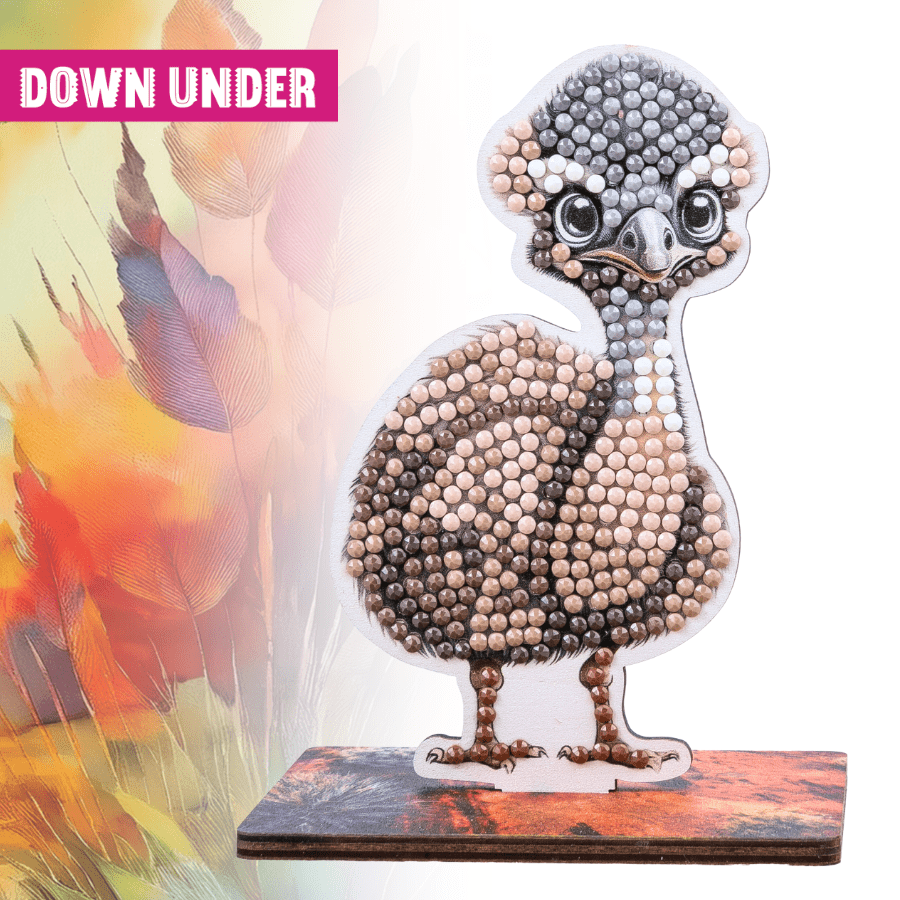 Emu Crystal Art Wildlife Buddies down under
