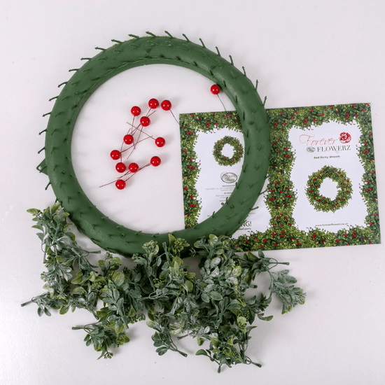 Load image into Gallery viewer, Forever Flowerz Red Berry Wreath Kit
