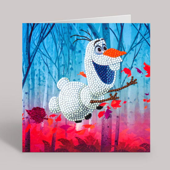 Floating Olaf Crystal Art Card 3