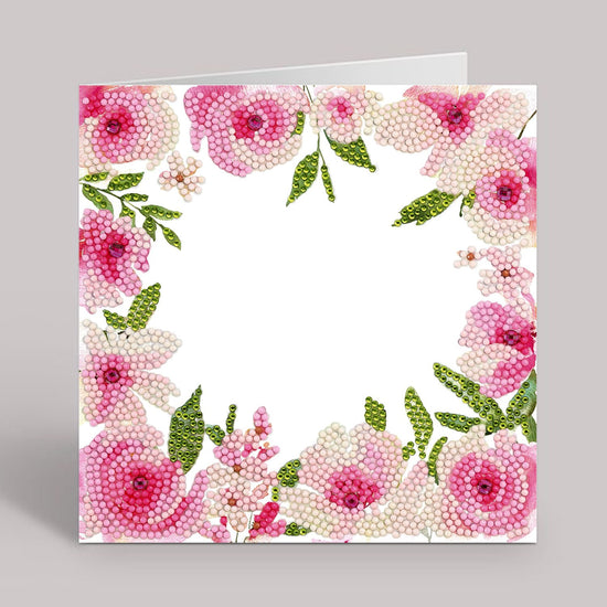 Floral border crystal art card kit 2