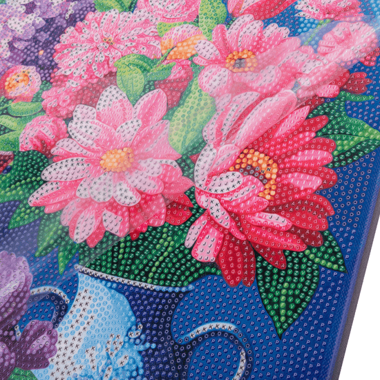 Load image into Gallery viewer, &amp;quot;Floral Set&amp;quot; Crystal Art Canvas Kit 35cmx45cm Set of 2
