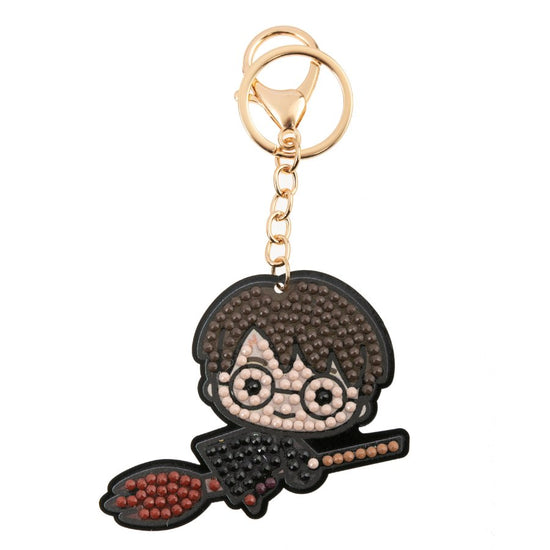 "Flying Friends" Harry Potter Crystal Art Keyring Kit Front Harry